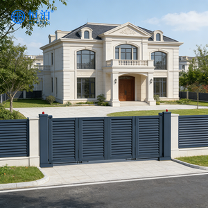 Portails pliants modernes en métal de style industriel, portail cantilever, portail automatique en fer forgé, portail battant pour allée, villa - Product Image 1