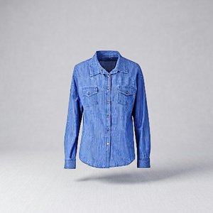 Vestes en jean décontractées unisexes 100% coton avec col rabattu, motif uni, impression de logo personnalisée, délavées, boutonnées sur le devant, hiver - Product Image 6