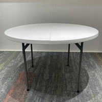 Großhandel 6ft Runde Metall-Kunststoff-Klapptische und -Stühle für Bankette, Outdoor-Garten-Events, Partys und Essen im Freien