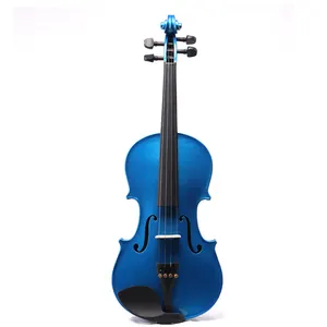 De gros 4 arc violon-Violon allemand en épicéa personnalisé, bleu massif avancé, 1 pièce