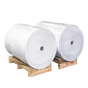 Etiqueta de papel térmico Jumbo, rollo de transferencia térmica de Material sin procesar, venta directa de fábrica