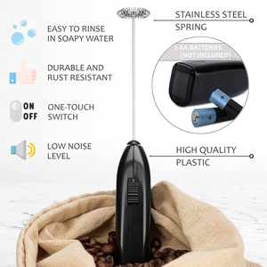 Portable Automatic Battery Operated Egg Beater Powerful Whisk Handheld Foam <b>Maker</b> Blender Mini Electric Milk Frother for Coffee - Product Image 3