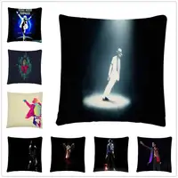 Funda de almohada de felpa con dibujos animados de la Super bailarina Michael Jackson, funda de cojín sencilla para el hogar y el coche, personalizada