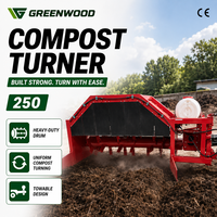 Retourneur de compost à dragée tractable ZFQ250 pour le recyclage du fumier et des déchets organiques