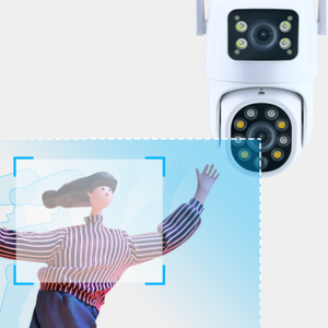 Großhandel Tuya Dual Lens ptz Nachtsicht Wifi Outdoor-Sicherheit CCTV-Kamera mit Alarm 4g SIM-Karte Solar kamera - Product Image 5