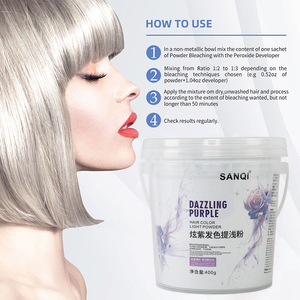 Polvere Decolorante Professionale Italiana SANQI per <span class=keywords><strong>Capelli</strong></span>, 9-10 Livelli, Forte e Rapida, Colore Viola Brillante - Product Image 4