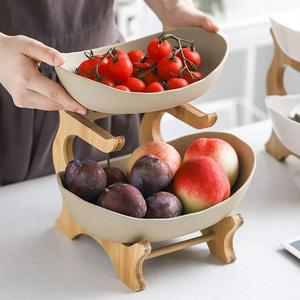 Panier créatif à Double couche <span class=keywords><strong>en</strong></span> <span class=keywords><strong>céramique</strong></span>, assiette <span class=keywords><strong>de</strong></span> <span class=keywords><strong>fruits</strong></span> européenne <span class=keywords><strong>de</strong></span> haute qualité pour la maison - Product Image 2