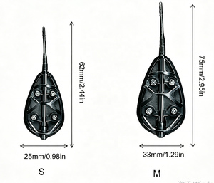 Lovita Distributeur de nourriture <span class=keywords><strong>en</strong></span> forme de goutte d'eau à longue portée |   Cage à appâts monobloc pour la pêche à la carpe, distributeur d'engrais |   Durable et écologique - Product Image 6