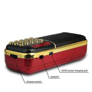 Mini Altavoz Digital Portátil con Radio FM y Linterna, Radio de Emergencia AM/FM Estéreo, Compatible con Tarjeta TF, Batería Recargable - Product Image 2