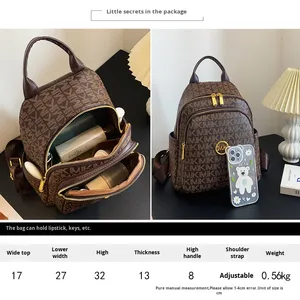 <span class=keywords><strong>Sac</strong></span> à dos élégant en PU haut de gamme pour femme, grande capacité, décontracté, pour étudiante, avec fermeture éclair, nouveau <span class=keywords><strong>sac</strong></span> <span class=keywords><strong>tendance</strong></span> pour célébrités <span class=keywords><strong>2022</strong></span> - Product Image 4