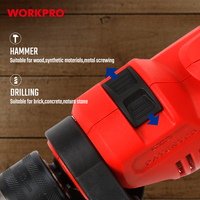 Perceuse à percussion électrique professionnelle WORKPRO 13 mm 710 W