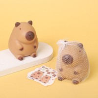 Jouet anti-stress en caoutchouc ultra-doux en forme de capybara, effet pâte fluide, à récupération lente, parfait pour les gourmands
