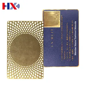 Kişiselleştirilmiş Qr kodu fırçalanmış çelik RFID Metal kart temassız NFC kartvizit