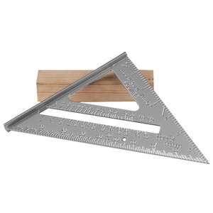 Regla Triangular Multifuncional de Aluminio Fundido de 30 cm con Ángulo de 45 Grados y Perfil de Aluminio Reforzado Imperial de 7 Pulgadas - Product Image 2