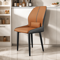 Chaise de salle à manger en cuir moderne pour la maison, le bureau et l'appartement