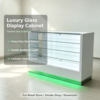 Vitrine de présentation en verre sur mesure pour accessoires de fumée, mobilier de présentation pour magasin de tabac, comptoir de présentation pour magasin de fumée