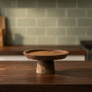 Base Redonda para Pastel de Madera de Acacia Ecológica Hecha a Mano con Diseño de Base Abovedada, Apta para Lavavajillas, para Bodas, Fiestas y Exhibición en Panaderías - Product Image 2