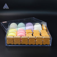 Boîte à bonbons rectangulaire en plastique transparent de qualité alimentaire, écologique, pour cadeaux de fête, emballage, rangement de bijoux, sushi, sucre, personnalisable