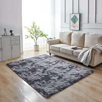 Maison décorative tie dye chambre fausse fourrure maison sol grands tapis moelleux salon tapis shaggy tapis