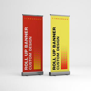 Cuộn lên hiển thị quảng cáo biểu ngữ đứng rollup đứng nhôm cuộn màn hình đứng có thể thu vào biểu ngữ - Product Image 1