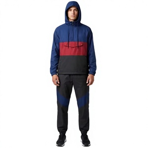 Combinaisons coupe-vent décontractées respirantes pour hommes, en polyester/nylon, pour le sport en plein air, avec fermeture éclair, pour adultes, automne - Product Image 5