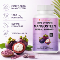 Complément alimentaire à base de mangoustan, extrait lyophilisé pour la protection antioxydante et le soutien immunitaire, 120 capsules