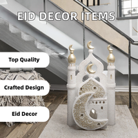 Produits du Ramadan Décorations de l'Aïd Moubarak Ornements en plastique faits à la main Mosquée Château Étoiles Décoration de bureau Fournitures d'intérieur
