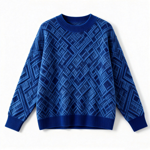 Suéter de Punto Trenzado con Cuello Redondo para Mujer, Diseño Personalizado OEM ODM, 100% Mezcla de Lana, Jersey de Invierno con Servicio de Etiqueta Privada - Product Image 4