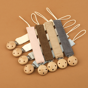 Laisse en velours côtelé sans BPA pour bébé fille, <span class=keywords><strong>attache</strong></span>-sucette anti-chute en <span class=keywords><strong>tissu</strong></span> pour garçon - Product Image 4