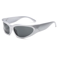 Lunettes de Soleil de Sport Tendance Style Futuriste Y2K Protection Oculaire pour Fête et Activités en Extérieur