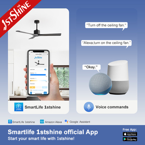 Ventilateur de plafond 1stshine OEM Color Design Fantaisie Lames en bois 6 Vitesses Moteur DC Ventilateur de plafond sans lumière - Product Image 6