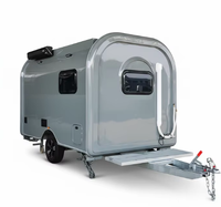 SL-6-1 Remorque de chambre mobile simple et moderne, adaptée aux personnes âgées, étanche, avec espace de couchage, casier, cuisine extérieure et auvent pliant