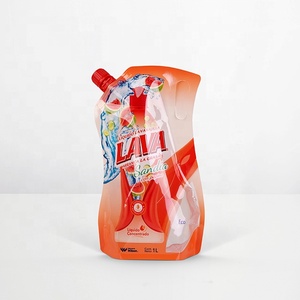 Personalizado Impresso Levante-se Embalagem Bolsa Saco com Parafuso Canto Bico para Sabão Líquido Detergente Shampoo Chemicals - Product Image 2