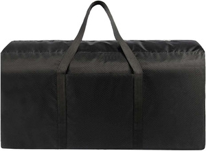 Bolsa de Viaje Extra Grande de Nailon Impermeable de 96L, Ligera y Moderna, con Cierre de Cremallera, Negra, para Hombre y Mujer - Product Image 3