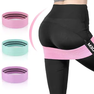 Hip Bands For Booty Workouts Non Slip Fabric Band Set With 3 Levels Resistance Bands For Men Women