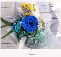 Groothandel Gedroogde Bloemen Vierkante Doos Cadeau Rozenboeket Eeuwigdurend Langdurig Verjaardag Valentijnsdag Moederdag Afstuderen
