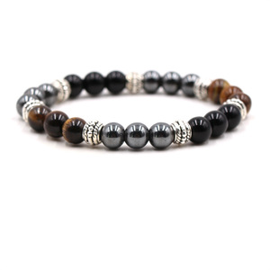 Pulsera De Hematites De 8mm, cuentas De piedra Natural, Pulsera De <span class=keywords><strong>Ojo</strong></span> De Tigre, Original - Product Image 1