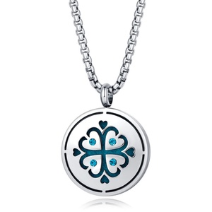 316L Stainless Steel Men's Vintage Box Chain Aroma <b>Locket</b> Essential Oil Diffuser Necklace for Anniversary - Product Image 6