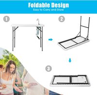 Table de filet pour le nettoyage des poissons sur la pelouse