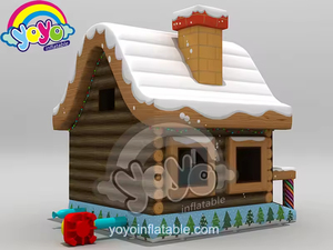 Combo Inflable de Lujo para Navidad de 16 pies: Casa y Árbol de Navidad, Decoración con Costuras Reforzadas y Material Antipinchazos para Reuniones en Parques - Product Image 2