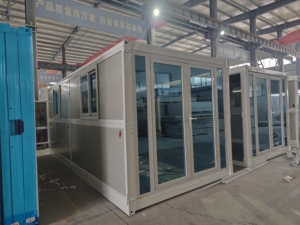 Casa prefabbricata pieghevole 360 ° <span class=keywords><strong>parete</strong></span> di vetro con isolato doppio smalto zincato struttura in acciaio per scenario <span class=keywords><strong>camera</strong></span> vista mare - Product Image 4