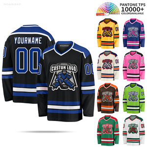 Uniformes de hockey professionnels OEM, broderie personnalisée par sublimation, jersey de hockey sur glace en twill pour les services d'équipe <span class=keywords><strong>canadienne</strong></span> - Product Image 1
