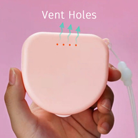 Boîte dentaire en plastique personnalisée en usine, étui de rangement portable coloré à fermeture magnétique pour aligneurs orthodontiques