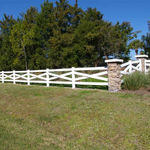 घुड़सवारी प्रतियोगिता उच्च शक्ति pvc रेल पैनल वेदरप्रूफ जंग रोधी सुरक्षा बाड़ लगाना घुड़दौड़ स्थल बाड़ - Product Image 6