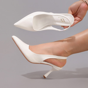 Zapatos de Tacón con Detalle de Lazo Sofisticados para Mujer, Tacones de Aguja con Punta en Pico y Lazo Decorativo, Zapatos de Noche para Mujer - Product Image 3