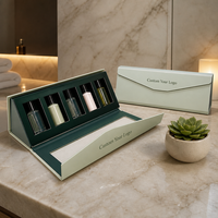 Boîte cadeau magnétique pliable en forme de prisme triangulaire personnalisée, vert menthe, 5 compartiments en velours, emballage de luxe pour chocolat d'hôtel OEM