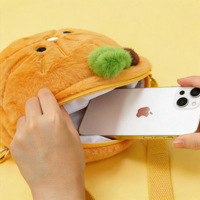 Sac à bandoulière en peluche Kawaii motif fruits, avec sangle réglable, en velours doux, pour enfants