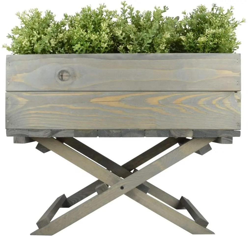 Kunden spezifisches Hochbeet Erhöhtes Holz Garten Garten Blumen Pflanzer Holz Blumenerde Tisch mit Gemüse kiste
