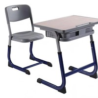 Ensemble bureau et chaise pour élèves, hauteur réglable, unité individuelle, mobilier de classe