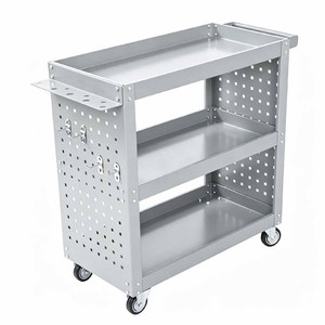 Carro de Herramientas Industrial Móvil de Tres Niveles para Reparación de Automóviles OEM/OBM de Cuatro Ruedas, Capacidad de Carga de 300 kg, 4 Cajones con Sistema de Bloqueo con Llave - Product Image 1